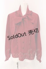 DearMyLoveWhip / 大きなボウタイフリルブラウス 4L ボルドー O-25-03-31-051-LO-BL-IG-OS