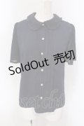 axes femme / 二重襟ブラウス M ネイビー O-25-03-31-1030-AX-BL-IG-OS
