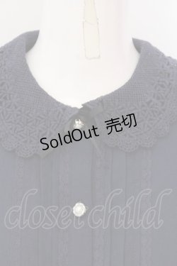 画像2: axes femme / 二重襟ブラウス M ネイビー O-25-03-31-1030-AX-BL-IG-OS