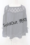 axes femme / ファンタジータイムブラウス M ネイビー O-25-03-31-1031-AX-BL-IG-OS