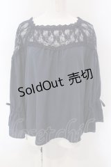 axes femme / ファンタジータイムブラウス M ネイビー O-25-03-31-1031-AX-BL-IG-OS