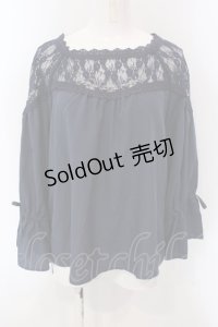 axes femme / ファンタジータイムブラウス M ネイビー O-25-03-31-1031-AX-BL-IG-OS