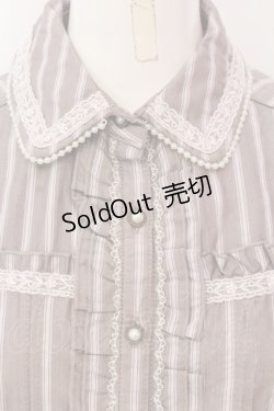 画像2: axes femme / ストライプ柄ブラウス M モカ O-25-03-31-1035-AX-BL-IG-OS