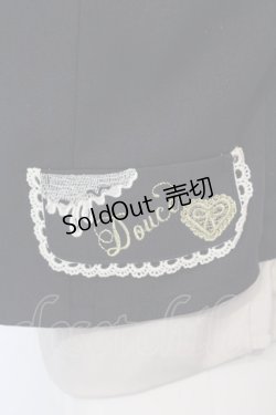 画像2: axes femme POETIQUE / ハートチョコ刺繍重ね着風ベスト M ネイビー×アイボリー O-25-03-31-1037-AX-TO-IG-OS