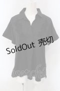 axes femme / スキッパー襟カットシャツ M クロ O-25-03-31-1040-AX-BL-IG-OS