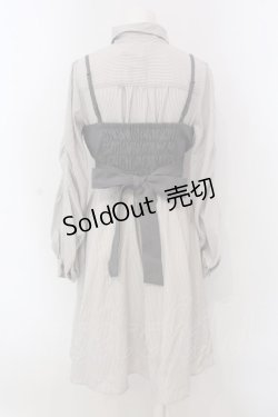 画像3: axes femme POETIQUE / ビスチェ付きシャツワンピース M グレー×ベージュ系 O-25-03-31-1041-AX-OP-IG-OS