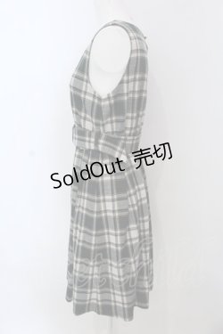 画像2: axes femme POETIQUE / チェック柄ベルト付きチュニ M グリーン O-25-03-31-1042-AX-OP-IG-OS
