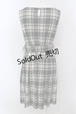 画像3: axes femme POETIQUE / チェック柄ベルト付きチュニ M グリーン O-25-03-31-1042-AX-OP-IG-OS