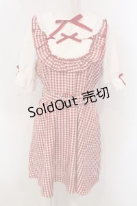 DearMyLove / お茶会フリルリボンワンピース L アカ O-25-03-31-1050-EL-OP-IG-OS
