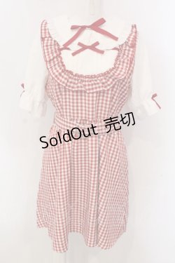 画像1: DearMyLove / お茶会フリルリボンワンピース L アカ O-25-03-31-1050-EL-OP-IG-OS