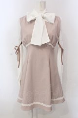 Ank Rouge / パフスリーブリボンワンピース  ピンク O-25-03-31-1051-CA-OP-IG-OS