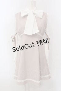 Ank Rouge / パフスリーブリボンワンピース  ピンク O-25-03-31-1051-CA-OP-IG-OS