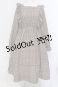 m petit by misako / チェックワンピース M ブラウン O-25-03-31-1005-LO-OP-IG-OS