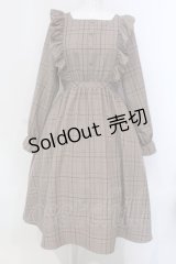 m petit by misako / チェックワンピース M ブラウン O-25-03-31-1005-LO-OP-IG-OS