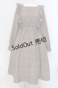 m petit by misako / チェックワンピース M ブラウン O-25-03-31-1005-LO-OP-IG-OS