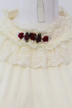 画像2: axes femme / バラモチーフ付きボトルネックプルオーバー M アイボリー O-25-03-31-1057-AX-TO-IG-OS