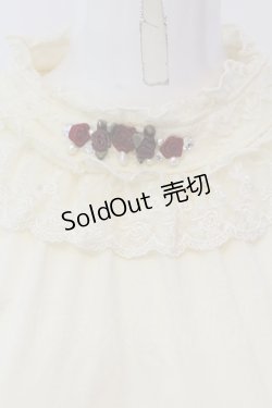 画像2: axes femme / バラモチーフ付きボトルネックプルオーバー M アイボリー O-25-03-31-1057-AX-TO-IG-OS