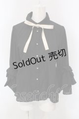 axes femme POETIQUE / ボリューム袖ブラウス M クロ O-25-03-31-1062-AX-BL-IG-OS