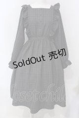 m petit by misako / チェックワンピース M グレー O-25-03-31-1006-LO-OP-IG-OS