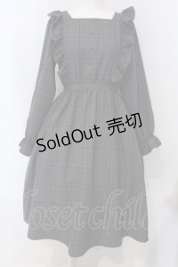m petit by misako / チェックワンピース M グレー O-25-03-31-1006-LO-OP-IG-OS