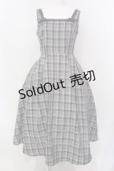 m petit by misako / リボンチェックジャンパースカート M クロ O-25-03-31-1008-LO-OP-IG-OS