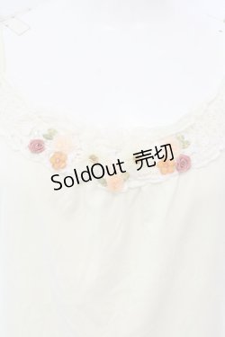 画像2: axes femme / オーガンジーフラワーキャミソール  アイボリー O-25-03-31-1012-AX-TO-IG-OS