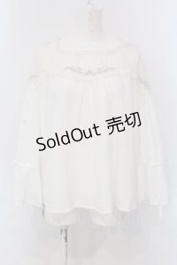 axes femme / ファンタジータイムブラウス M シロ O-25-03-31-1014-AX-BL-IG-OS