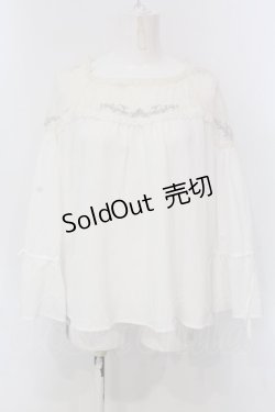 画像1: axes femme / ファンタジータイムブラウス M シロ O-25-03-31-1014-AX-BL-IG-OS