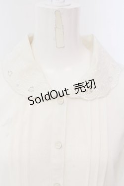 画像2: axes femme / カッティング刺繍襟リボン付きブラウス【リボン欠品】 M オフシロ O-25-03-31-1016-AX-BL-IG-OS