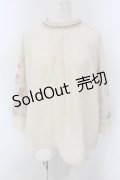 axes femme / ミュシャ チュール袖ブラウス M ベージュ O-25-03-31-1018-AX-BL-IG-OS