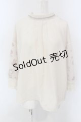 axes femme / ミュシャ チュール袖ブラウス M ベージュ O-25-03-31-1018-AX-BL-IG-OS