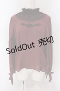 axes femme POETIQUE / ディズニーヴィランズ/ブラウス M ワイン O-25-03-31-1024-AX-BL-IG-OS