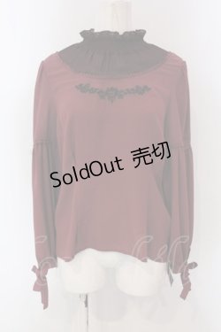 画像1: axes femme POETIQUE / ディズニーヴィランズ/ブラウス M ワイン O-25-03-31-1024-AX-BL-IG-OS