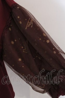 画像2: axes femme / ミュシャ チュール袖ブラウス M ワイン O-25-03-31-1025-AX-BL-IG-OS