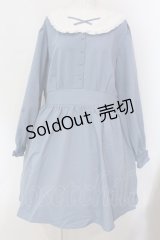 Taberuno Sky / レース襟のブルーミニ丈ワンピース ワンサイズ/3L-4L-5L相当 ブルー O-25-03-31-006-LO-OP-IG-OS