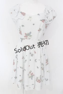画像1: Secret Honey / ベリー柄ワンピース  ミント O-25-03-31-056-CA-OP-IG-OS