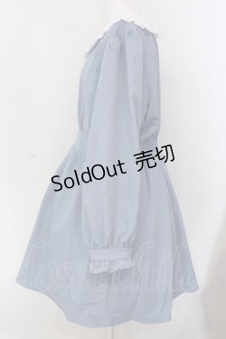 画像3: Taberuno Sky / レース襟のブルーミニ丈ワンピース ワンサイズ/3L-4L-5L相当 ブルー O-25-03-31-006-LO-OP-IG-OS