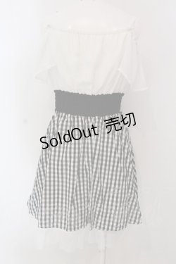 画像3: Secret Honey / ダブルレースアップオフショルワンピース  シロ×クロ O-25-03-31-063-CA-OP-IG-OS