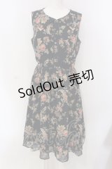 axes femme / 花柄セーラーワンピース M ネイビー O-25-03-31-067-AX-OP-IG-OS
