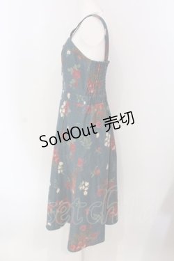 画像3: axes femme / バスケットブーケ柄ジャンスカ  グリーン O-25-03-31-068-AX-OP-IG-OS