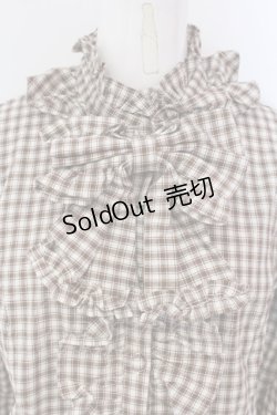 画像2: axes femme kawaii / チェック柄ブラウス M ベージュ O-25-03-31-069-AX-BL-IG-OS