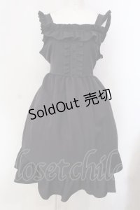 Taberuno Sky / フリルリボンジャンパースカート ワンサイズ クロ O-25-03-31-008-LO-OP-IG-OS