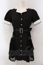 画像1: 【SALE】Bubbles / サイドレースプリーツワンピース  クロ×シロ O-25-03-31-076-CA-OP-IG-ZT080 (1)