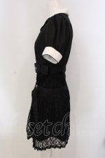 画像3: 【SALE】Bubbles / サイドレースプリーツワンピース  クロ×シロ O-25-03-31-076-CA-OP-IG-ZT080 (3)