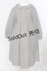 FLC / チェック柄ボックスプリーツワンピース 3L ブラウン O-25-03-31-009-EL-OP-IG-OS