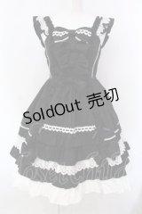 Angelic Pretty / Sweetフリルジャンパースカート  クロ×シロ O-25-03-31-014-AP-OP-IG-OS