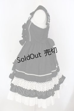 画像4: Angelic Pretty / Sweetフリルジャンパースカート  クロ×シロ O-25-03-31-014-AP-OP-IG-OS