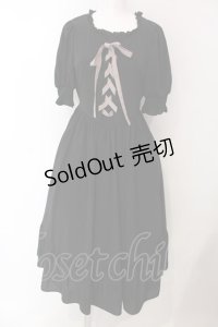 m petit by misako / AMレースアップワンピース S クロ O-25-03-31-018-LO-OP-OW-OS