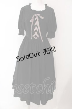 画像1: m petit by misako / AMレースアップワンピース S クロ O-25-03-31-018-LO-OP-OW-OS
