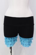 MARBLE / ラッセルレースペチパンツ  ブラック×サックス O-25-03-31-003-GO-PA-IG-ZI